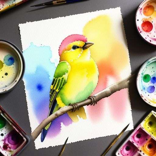 canary of rainbow colors