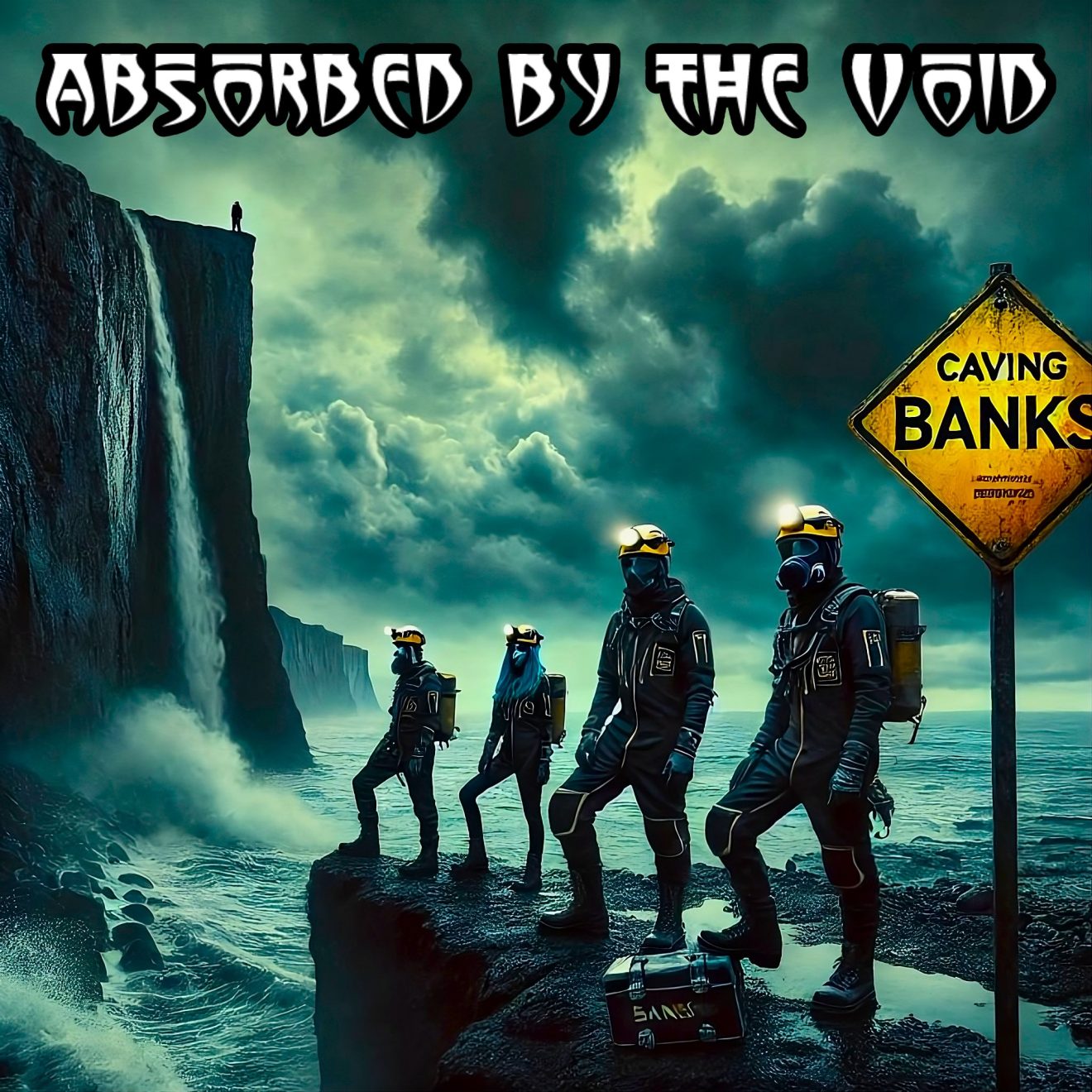 (AI Gen) "Absorbed by the Void" by Caving Banks (1984)